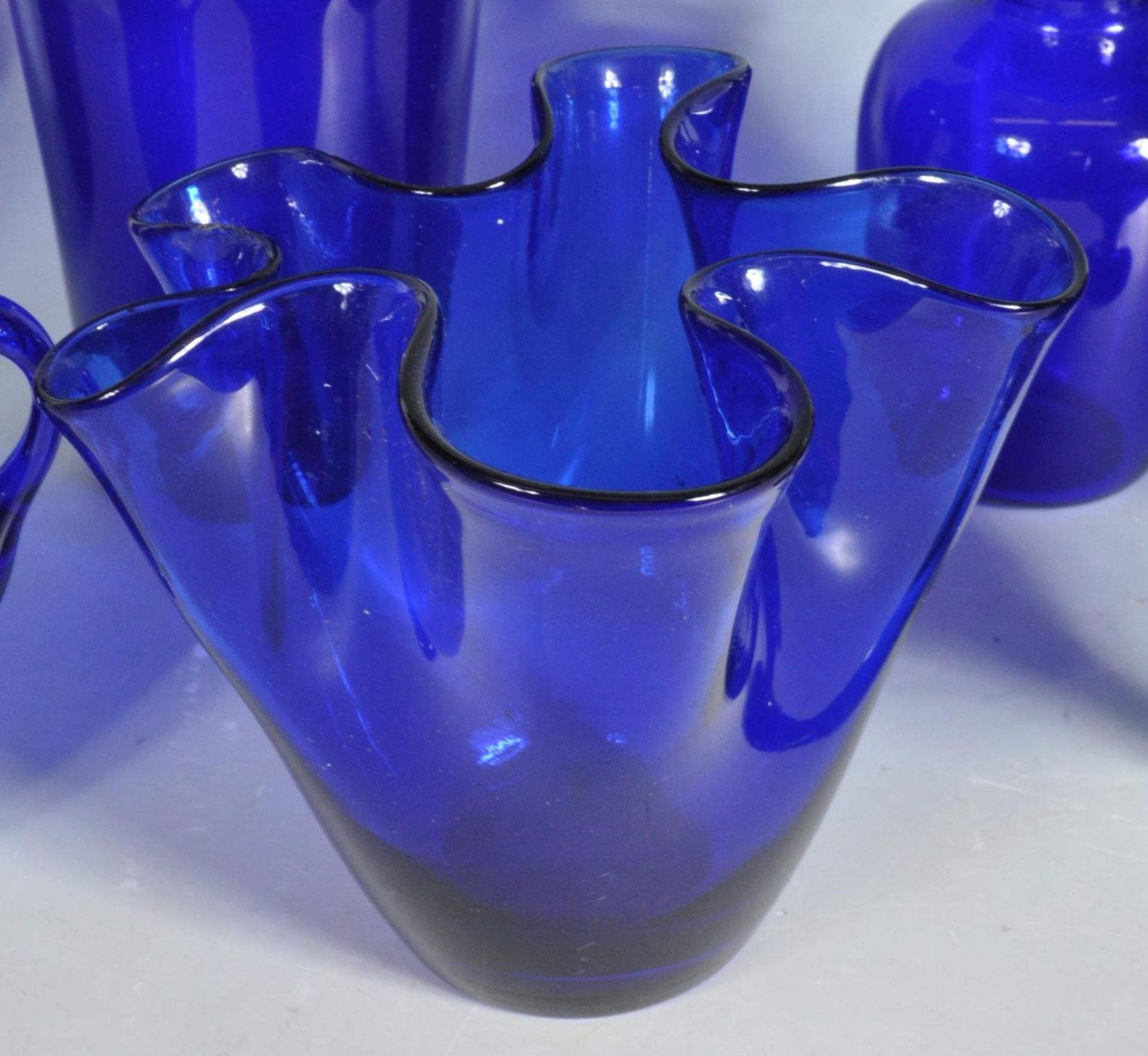 COLLECTION OF VINTAGE BRISTOL BLUE GLASS - Image 2 of 8