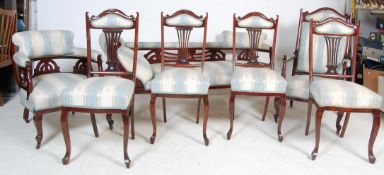 EARLY 20TH CENTURY EDWARDIAN MAHOGANY LOUNGE SUITE