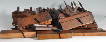 LARFGE QUANTITY OF 19TH CENTURY VICTORIAN WOODEN PLANES