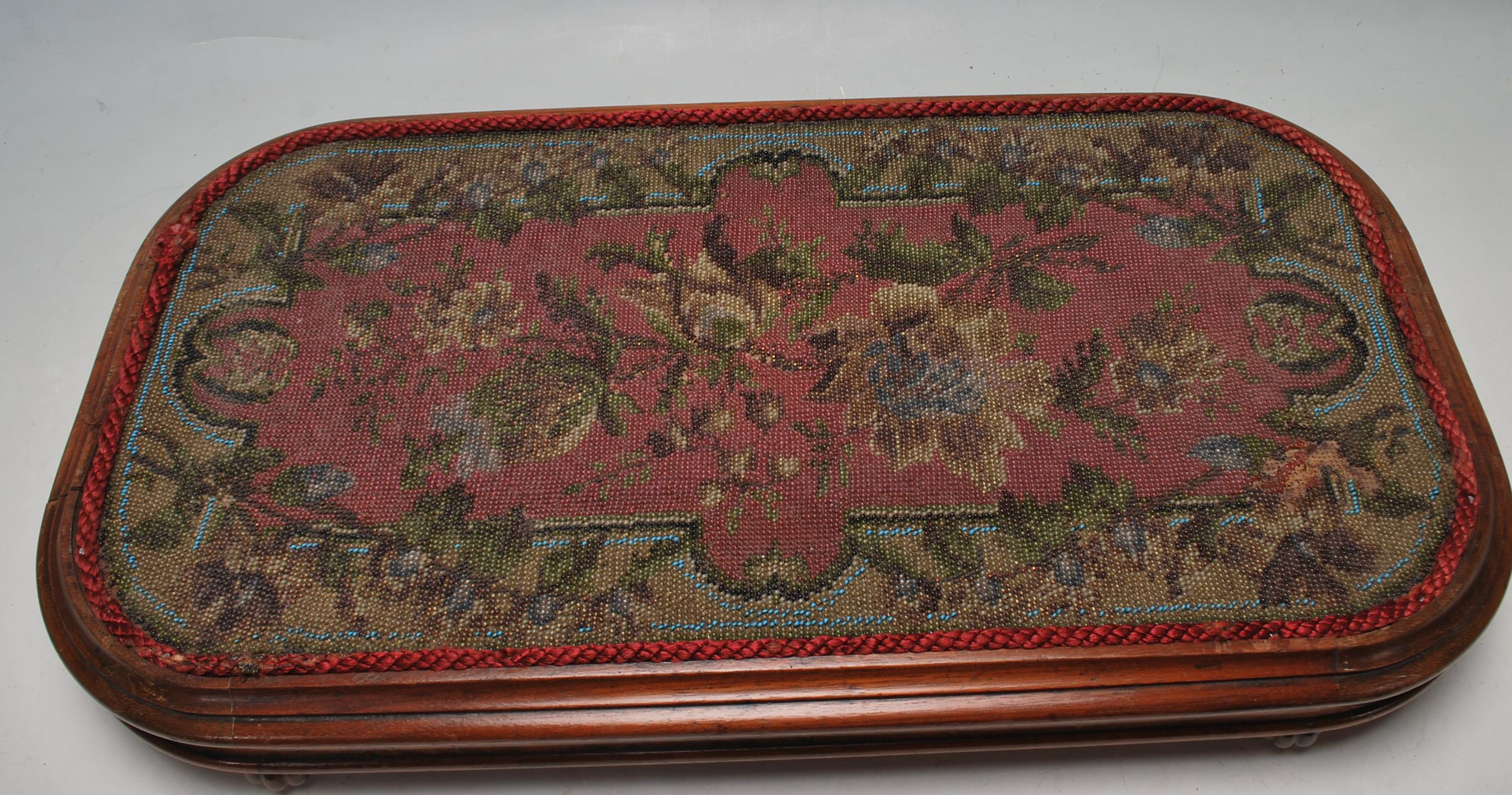 GEROGIAN BOW FRONT CORNER CABINET AND TAPESTRY FOOTSTOOL - Image 10 of 15