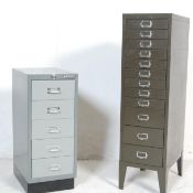 TWO RETRO VINTAGE INDUSTRIAL FACTORY FILING CABINETS