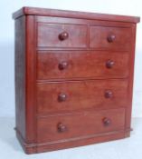 19TH CENTURY VICTORIAN PAINTED PAIN CHEST OF DRAWERS