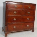 ANTIQUE 19TH CENTURY VICTORIAN MAHOGANY INLAID CHEST OF DRAWERS