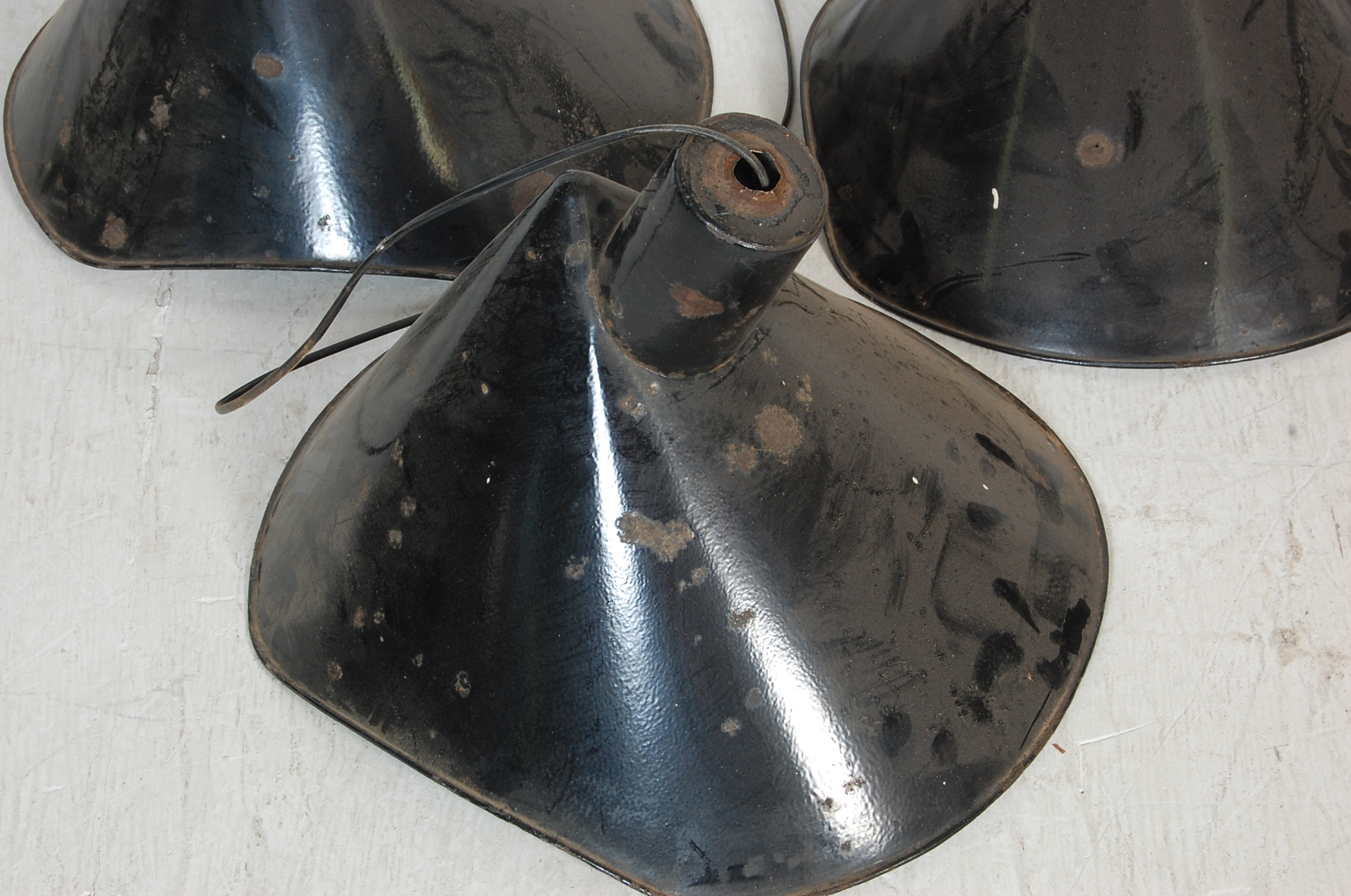 PAIR OF RETRO VINTAGE INDUSTRIAL FACTORY LIGHTS - Image 2 of 6