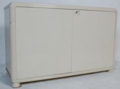 20TH CENTURY ART DECO STYLE WHITE ENAMEL SIDEBOARD