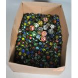 LARGE QUANTITY OF GLASS MARBLES