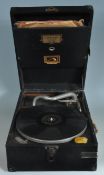 EDWARDIAN HMV HIS MASTER VOICE PORTABLE GRAMOPHONE