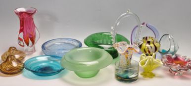 LARGE QUANTITY OF VINTAGE RETRO STUDIO ART GLASS WARE