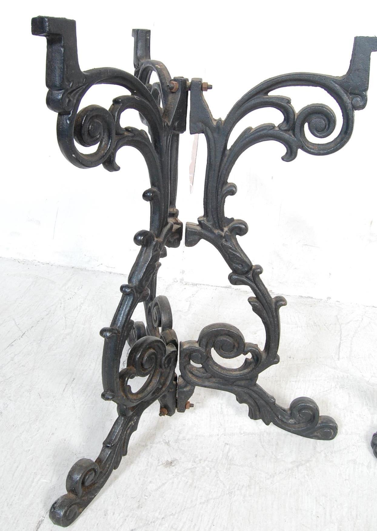 ANTIQUE STYLE CAST IRON TABLE BASE AND BOOT SCRAPER - Image 3 of 5