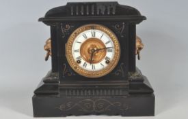 EARLY 20TH CENTURY 8 DAY MANTEL CLOCK OF ARCHITECTURAL FORM