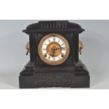 EARLY 20TH CENTURY 8 DAY MANTEL CLOCK OF ARCHITECTURAL FORM