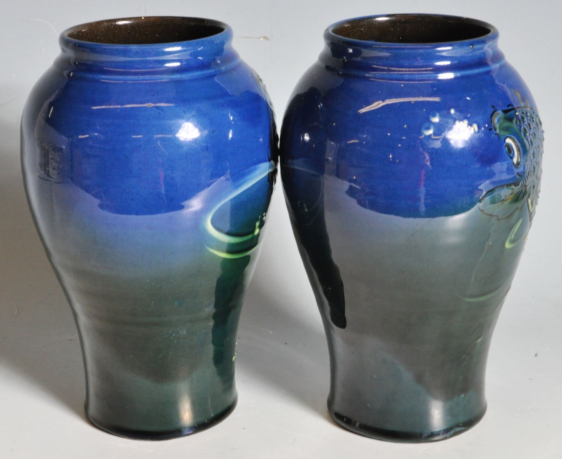 PAIR OF CH BRANNUM POTTERY VASES - Image 3 of 7