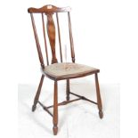 EARLY 20TH CENTURY ARTS AND CRAFTS EDWARDIAN BEDROOM CHAIR