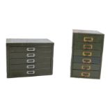 TWO 1950’S DESK TOP MULTI DRAWERS FILING CABINETS