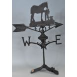 VINTAGE STYLE EBONISED CAST IRON WEATHER VANE