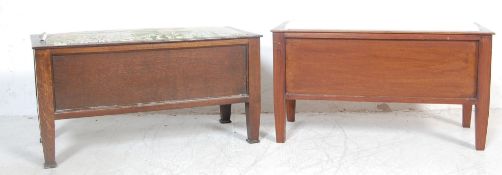 PAIR ARTS & CRAFTS OAK COFFERS - BLANKET BOXES