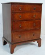 ANTIQUE GEORGIAN MAHOGANY BACHELORS CHEST OF DRAWERS