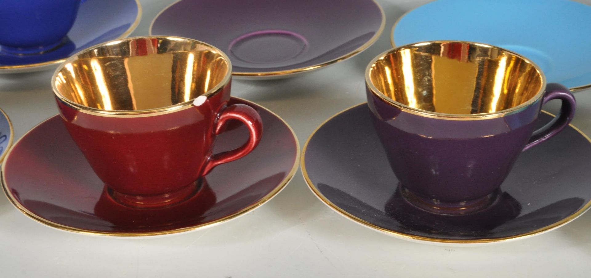 EIGHT PIECE VINTAGE RETRO DANISH COPENHAGEN CONFETTI COFFEE SET / TEA SET - Image 3 of 10