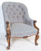 GOOD VICTORIAN 19TH CENTURY MAHOGANY ARMCHAIR