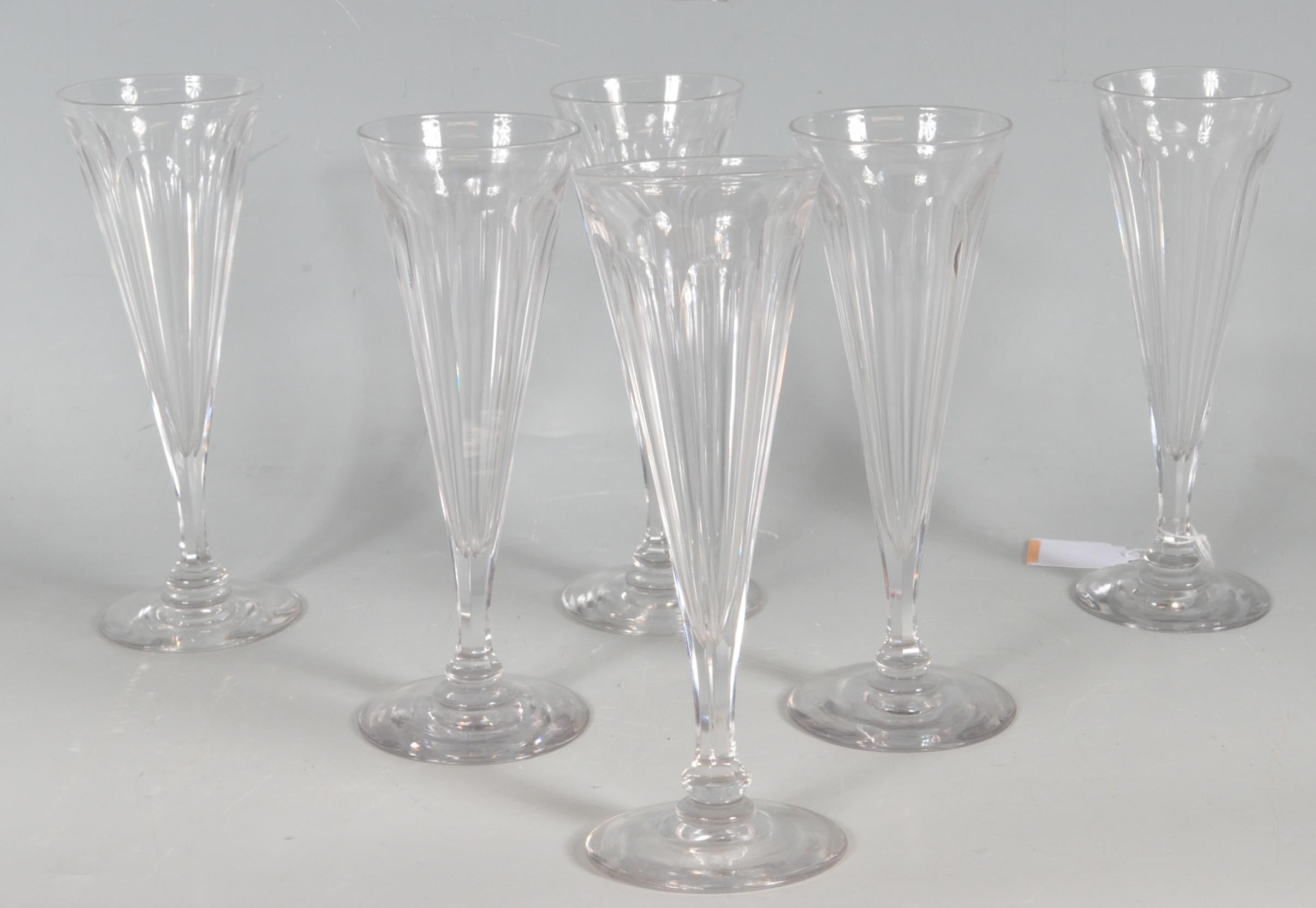 ANTIQUE SET OF SIX 19TH CENTURY GEORGIAN ALE GLASSES