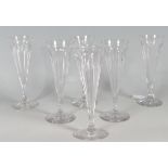 ANTIQUE SET OF SIX 19TH CENTURY GEORGIAN ALE GLASSES