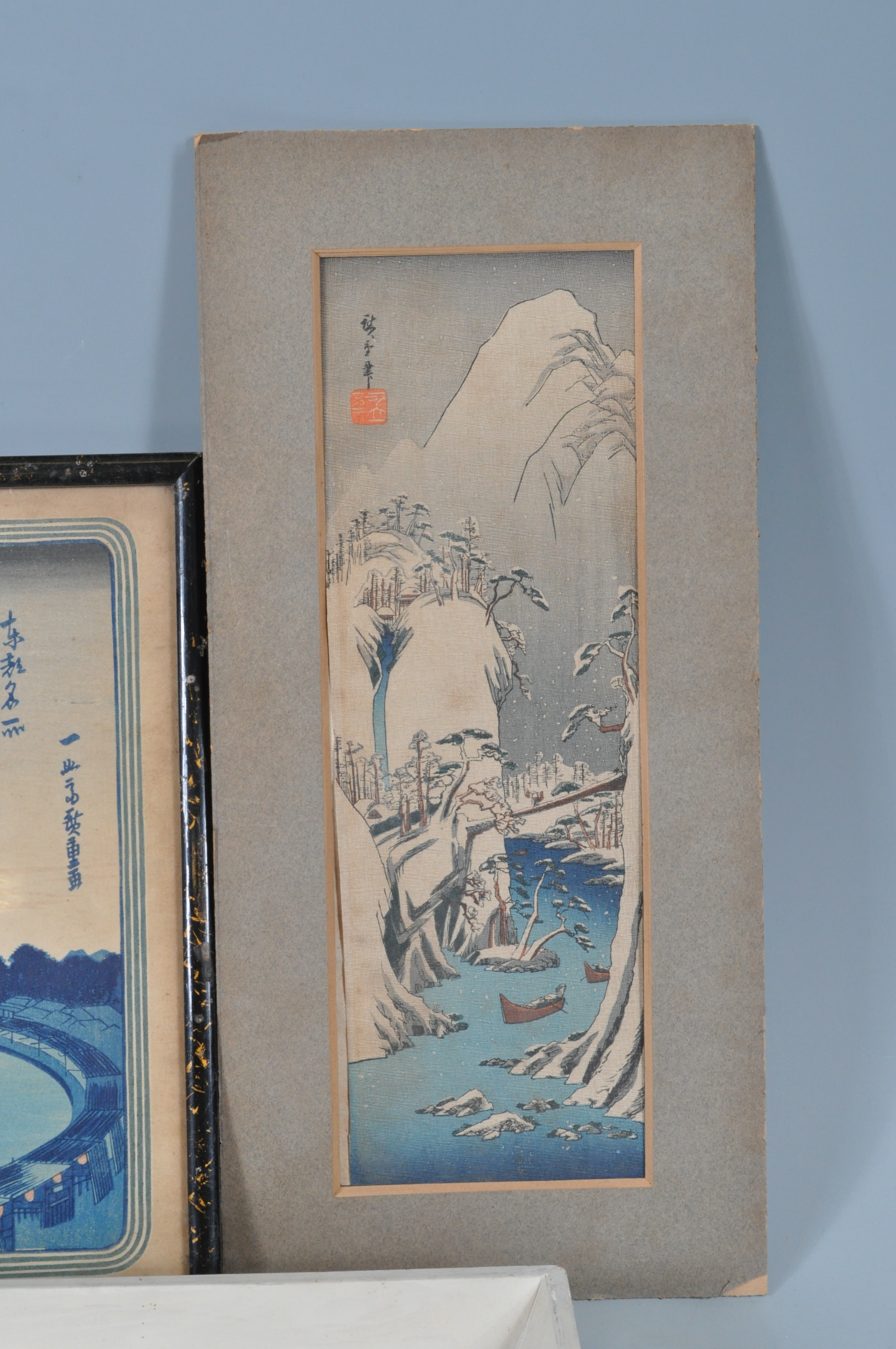 GROUP OF ANTIQUE JAPANESE WOOD BLOCK PRINTS - Image 10 of 13
