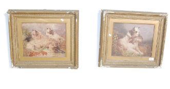 PAIR OF 19TH CENTURY VICTORIAN HUNTING DOG PRINTS