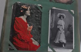 EDWARDIAN ACTRESS POSTCARDS - LARGE COLLECTION IN ALBUM