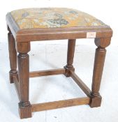 1920'S ARTS & CRAFTS OAK DRESSING TABLE STOOL