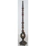 LARGE MIDDLE EASTERN WOODEN INLAID SHISHA HOOKAH