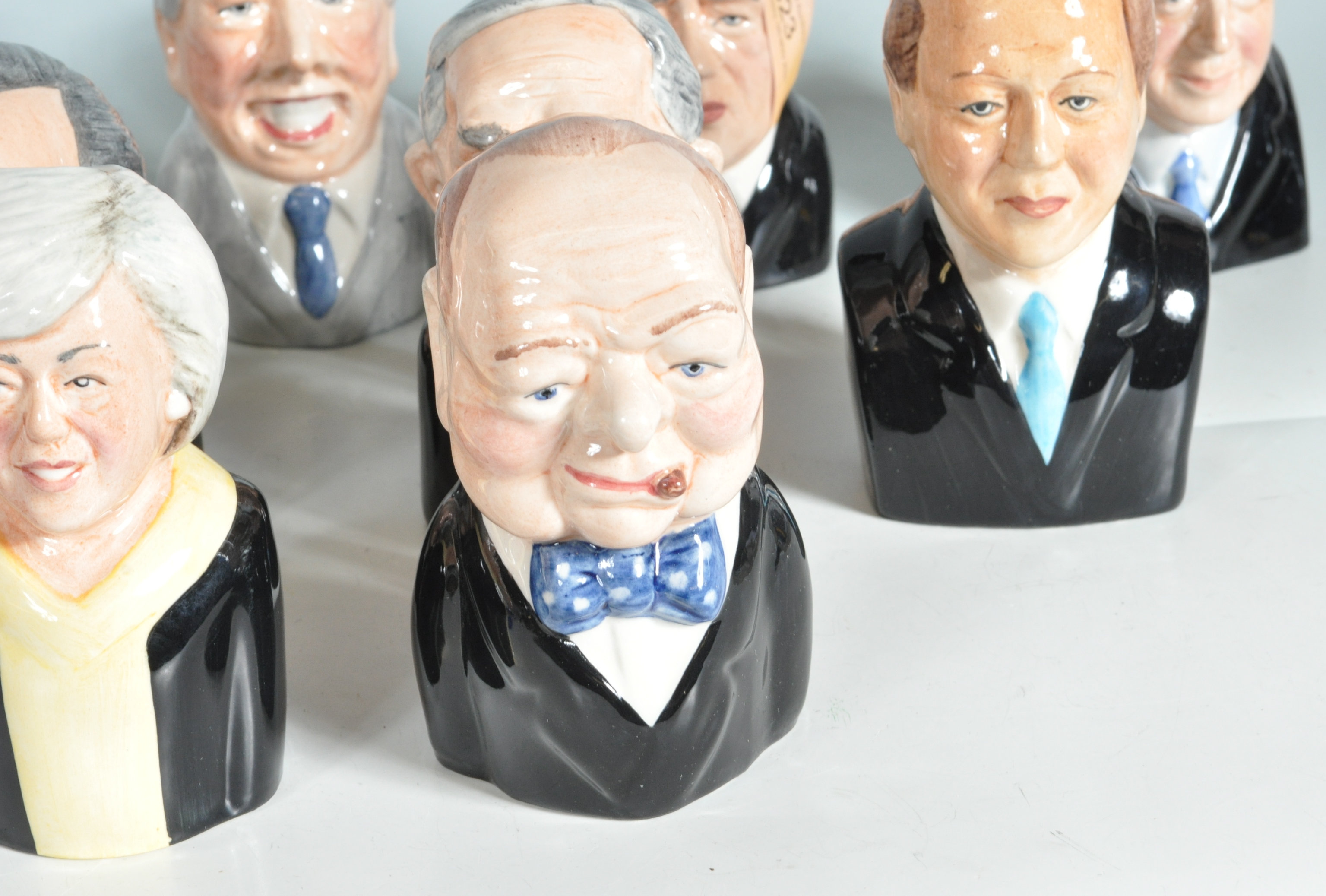 BRITISH PRIME MINISTERS CHARACTER JUGS BY MANOR COLLECTABLES. - Image 4 of 11