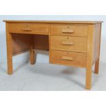 LATE 20TH CENTURY LIGHT OAK AIR MILITARY TYPE OFFICE DESK