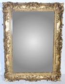 LARGE GILT ANTIQUE REVIVAL DECORATIVE WALL MIRROR