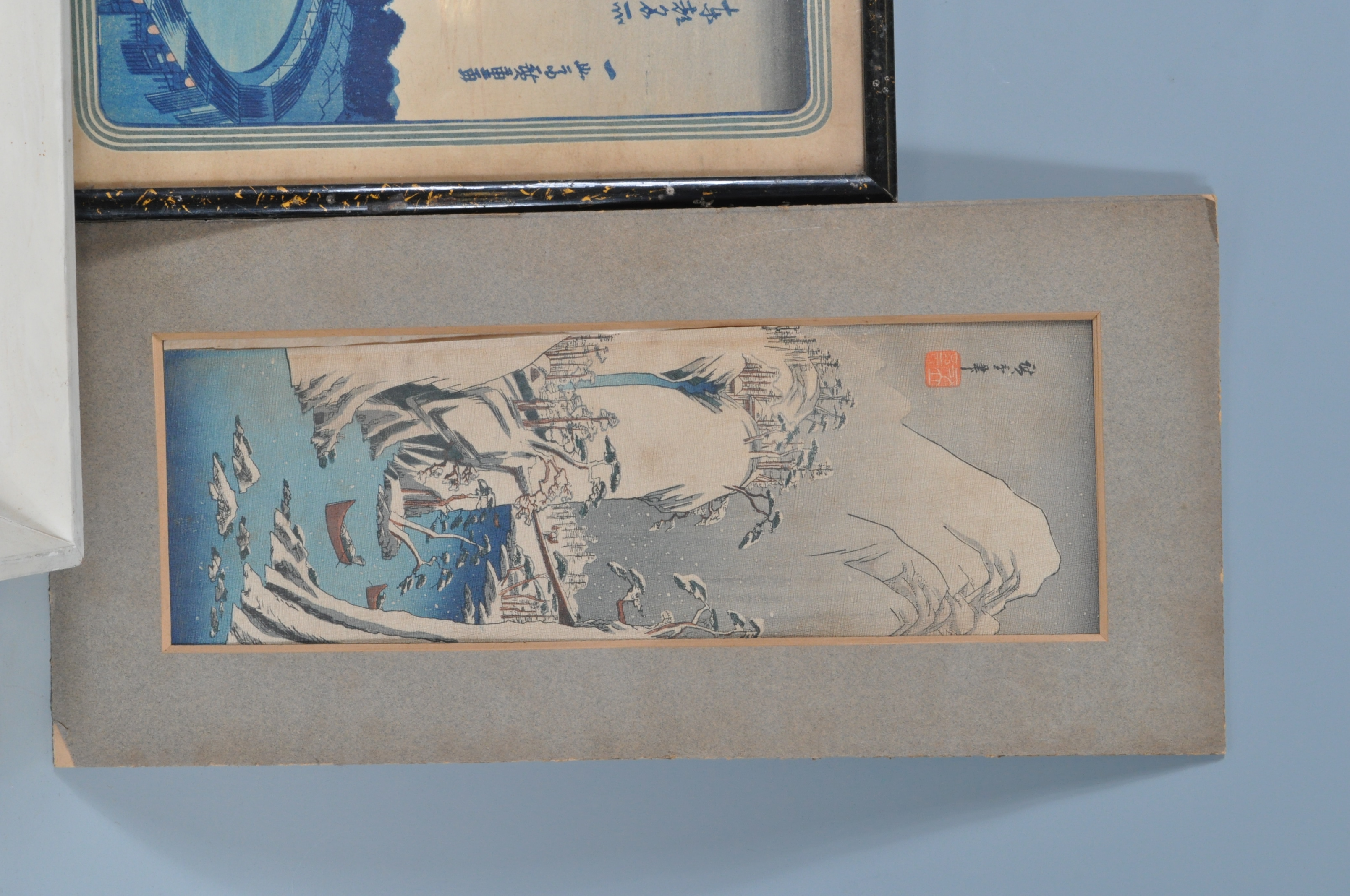 GROUP OF ANTIQUE JAPANESE WOOD BLOCK PRINTS - Image 9 of 13