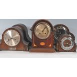 COLLECTION OF FIVE 20TH CENTURY ART DECO MANTLE CLOCKS