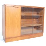 RETRO VINTAGE 1970S TEAK WOOD BOOKCASE CABINET