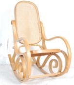 20TH CENTURY CANE ROCKING CHAIR