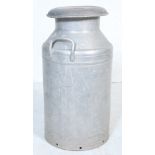 VINTAGE 20TH CENTURY MILK CHURN OF CYLINDRICAL FORM