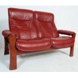 CONTEMPORARY EKORNES STRESSLESS LEATHER SETTEE