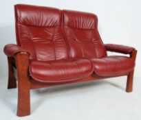 CONTEMPORARY EKORNES STRESSLESS LEATHER SETTEE