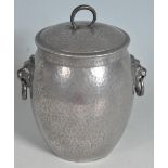 EARLY 20TH CENTURY TUDRIC PEWTER BISCUIT BARREL