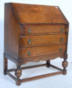 1920'S JACOBEAN REVIVAL OAK BUREAU DESK