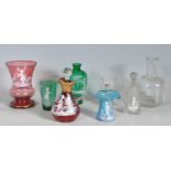 COLLECTION OF EARLY 20TH CENTURY MARY GREGORY STYLE GLASS