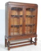 EARLY 20TH CENTURY 1920S OAK BOOKCASE ON STAND