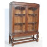 EARLY 20TH CENTURY 1920S OAK BOOKCASE ON STAND