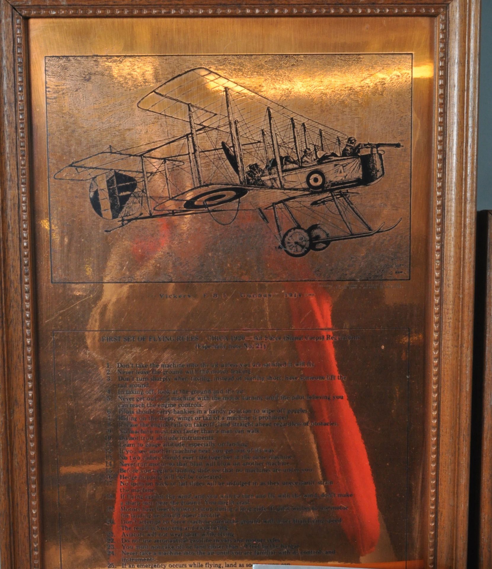 AVIATION INTEREST - VULCAN AND VICKERS FRAMED COPPER PLATES AND CONCORDE MEMORABILIA. - Bild 2 aus 14