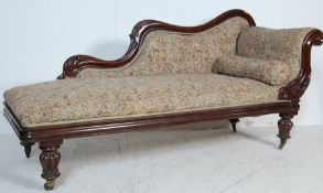 EARLY 20TH CENTURY MAHOGANY CHAISE LONGUE