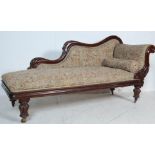 EARLY 20TH CENTURY MAHOGANY CHAISE LONGUE