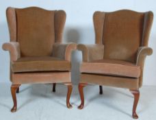 PARKER KNOLL - PK1140 - PAIR OF ANTIQUE STYLE WINGBACK ARMCHAIRS