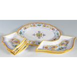 GROUP OF SPANISH FAIENCE SERVING PLATES